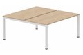 K3 Bench départ 2 plateaux fixes 160x80cm encombrement 160x165cm hêtre/blanc