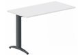 Module composable pied i, L.120xP.60cm, suivant, plateau blanc, structure anthracite, plateau blanc, structure anthracite
