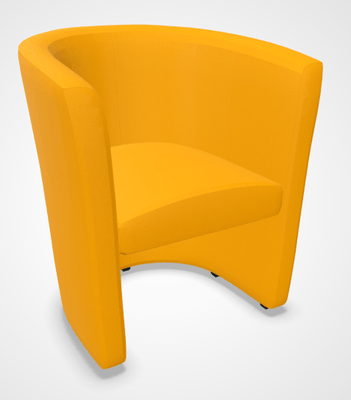 CANAPES - 1 place - CLUB fauteuil 1 place, vinyle VALENCIA coloris jaune (VLF)