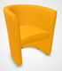 CLUB fauteuil 1 place, vinyle VALENCIA coloris jaune (VLF)