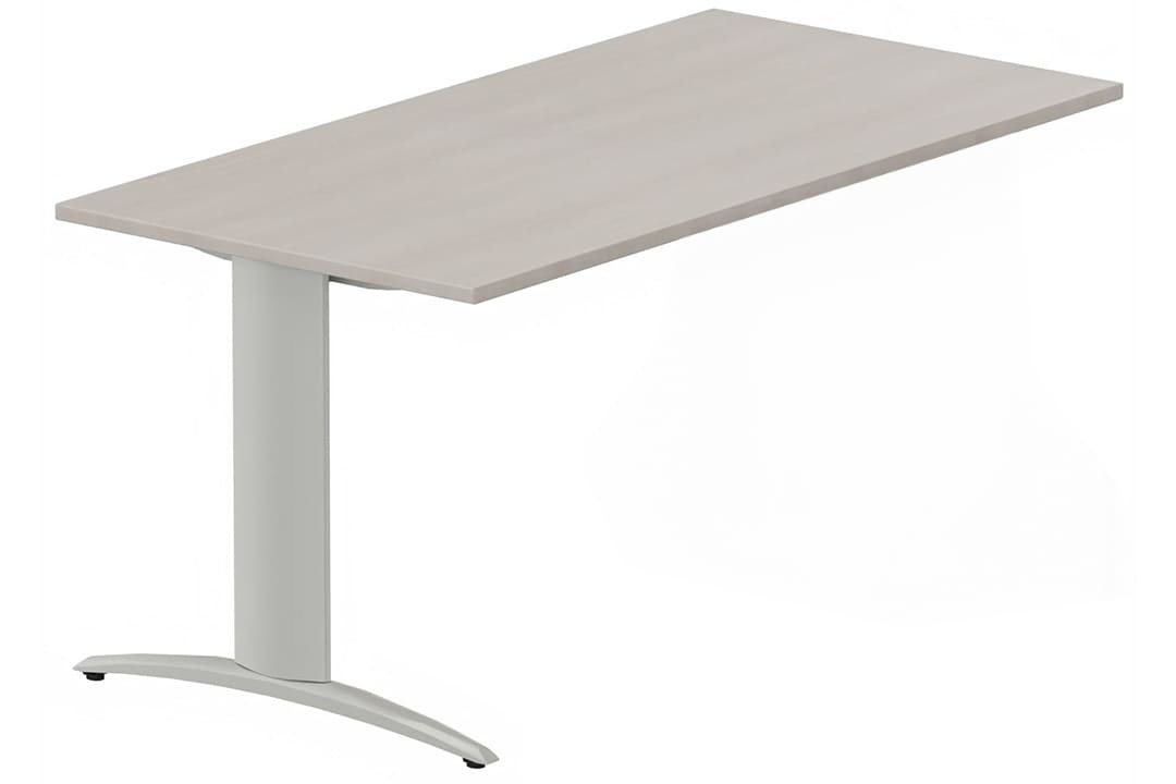 Module composable pied i, L.180xP.80cm, suivant, plateau acacia, structure aluminium, plateau acacia, structure aluminium