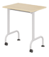 Table LEM HR plateau ép.21 mm stratifié chant bois piètement époxy - 70x50 cm - T3 à T6