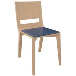 SCOLAIRE - Se Restaurer - Chaise MATHILDE assise tissu enduit dossier et piètement bois - T6