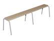 Banc MOLY hêtre massif vernis incolore piètement époxy - L200 cm - T5