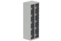 Vestiaire multicases, 2 colonnes L.60cm/10 cases, coffre gris clair/portes anthracite
