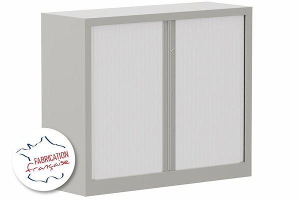 [Pas de famille] - [Pas de sous famille] - Armoire à rideaux H100xL120cm 2 tablettes