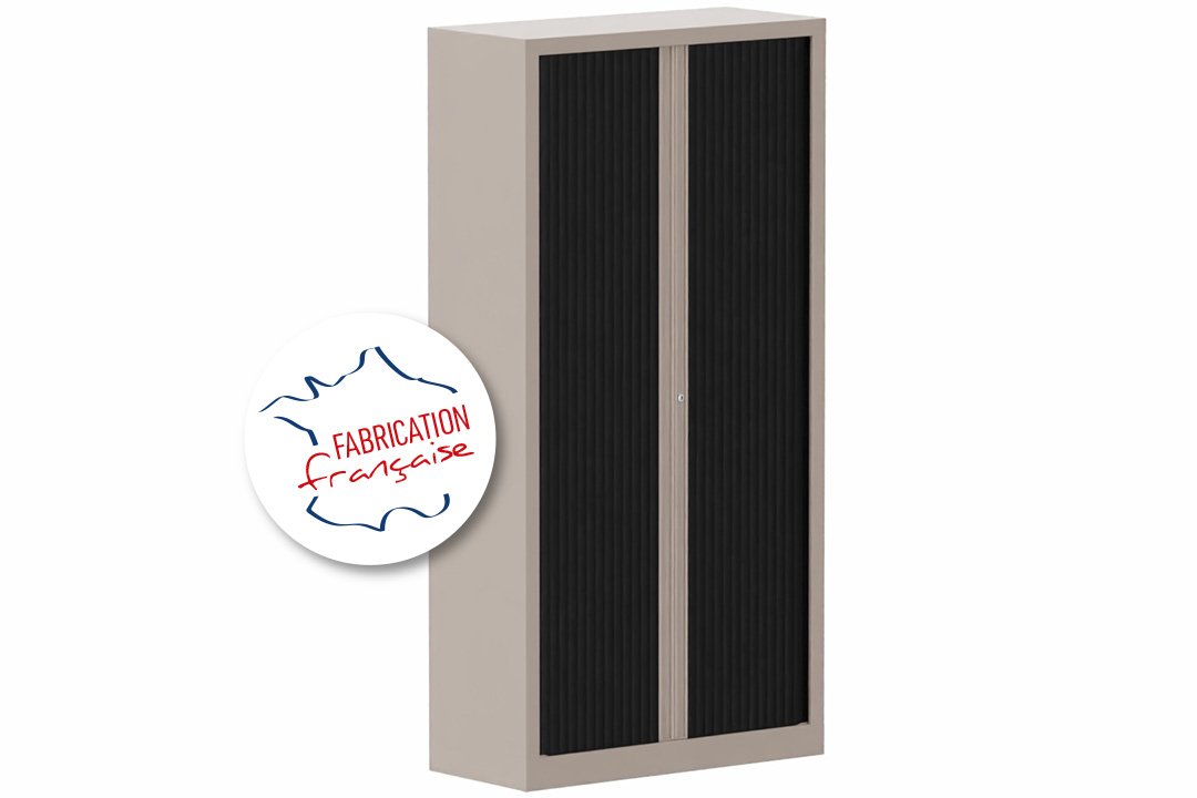 Armoire à rideaux H198xL100cm 4 tablettes