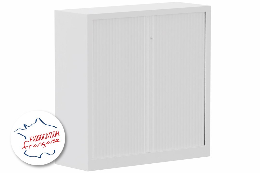 Armoire à rideaux H120xL120cm 2 tablettes