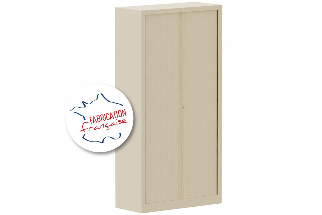 Armoire à rideaux H198xL100cm 4 tablettes