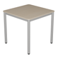 Table CARÉLIE mobile plateau ép.21 mm strat. chant ABS arrondis pièt. époxy - 80x80 cm - T5