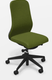 MISTRAL tissu-Chaise structure noire synchrone- soutien lombaire - piétement polyamide noir, tissu STEP MELANGE Vert SMV-68119