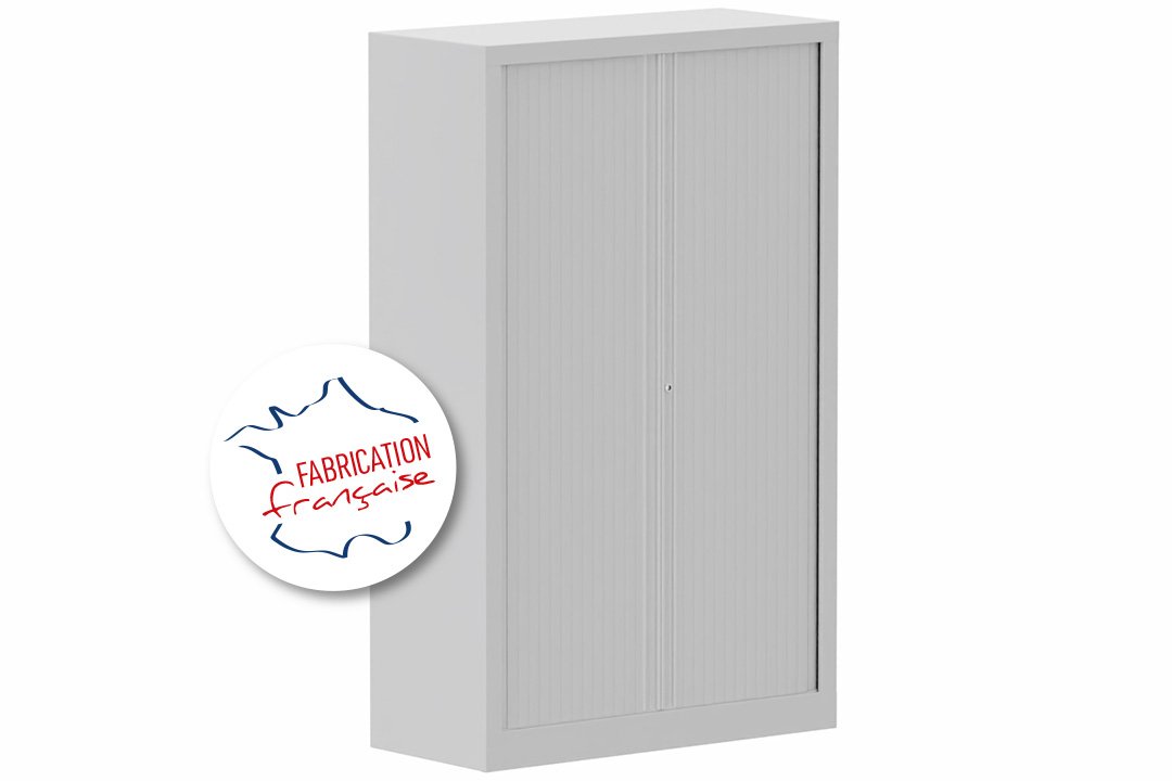 Armoire à rideaux H160xL100cm 3 tablettes