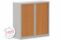 Armoire à rideaux H120xL120cm 2 tablettes