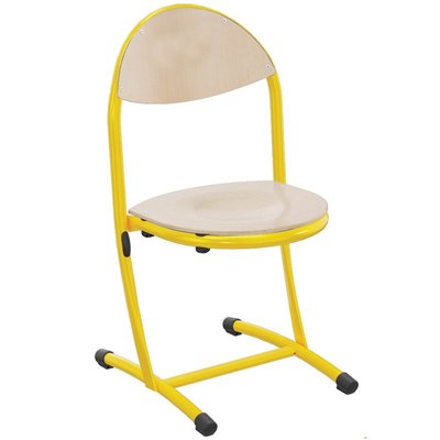 SCOLAIRE - Apprendre - Chaise HÉLIA assise et dossier bois Blueprotech® piètement époxy - T4