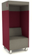 Phonebox acoustique permet de passer les appels sans gêner les autres, coloris gris foncé et bordeaux 