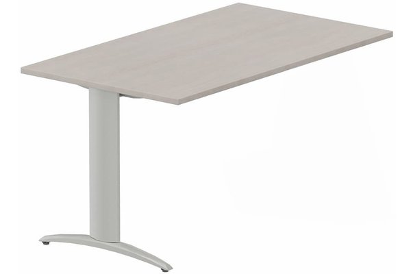 TABLES DE FORMATION - Composables piétement "i" - Module composable pied i, L.140xP.70cm, suivant, plateau acacia, structure aluminium, plateau acacia, structure aluminium