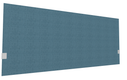 SECRET Panneau-écran acoustique H74cm pour poste solo L.160cm. 2 faces tissu BERTA coloris bleu. pinces de fixation réglables en hauteur coloris aluminium