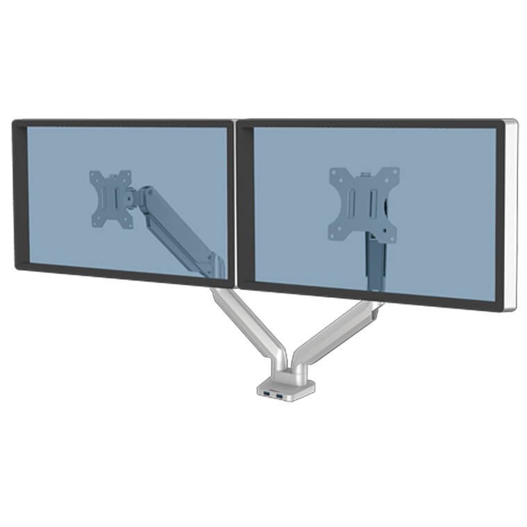 BRAS OXY PORTE-ECRANS DOUBLE GRIS