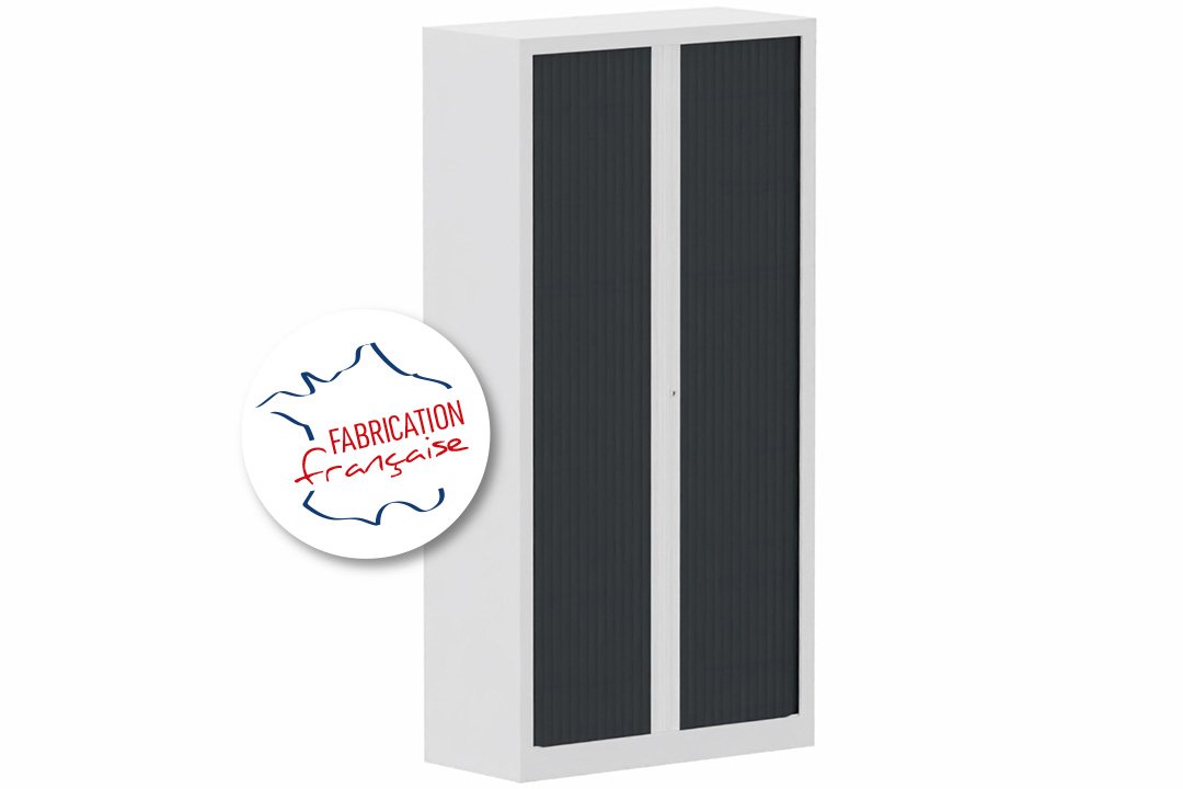 Armoire à rideaux H198xL100cm 4 tablettes