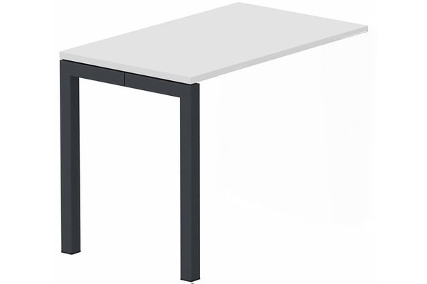 TABLES DE FORMATION - Composables piétement "Arche" - Module composable pied arche L.120xP.60cm, suivant, plateau blanc, structure anthracite