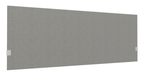 SECRET Panneau-écran acoustique H74cm pour poste solo L.180cm. 2 faces tissu SYNERGY coloris gris. pinces de fixation réglables en hauteur coloris aluminium