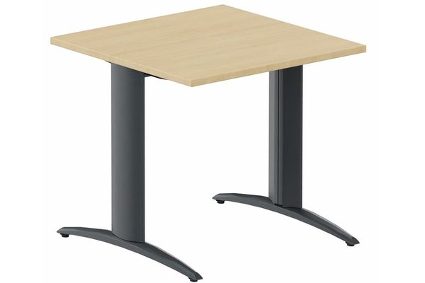 TABLES COMPOSABLES - Module départ - Module départ L80xP80cm pour table composable pied "i" Plateau : Chêne (CE) / Piétements : anthracite