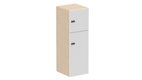 Meuble à cases H.137xL.45xP.50cm - 2 cases : 1 x H86cm (en bas) + 1 x H43cm. portes pleine. serrure à code