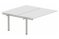 K3 Bench suivant 2 plateaux fixes 140x80cm encombrement 140x165cm blanc/aluminium - sur délai