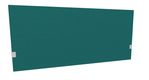SECRET Panneau-écran acoustique H74cm pour poste solo L.160cm. 2 faces tissu SYNERGY coloris bleu turquoise. pinces de fixation réglables en hauteur coloris aluminium