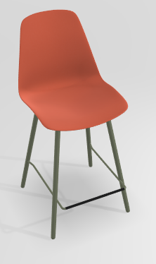 CHAISES ET TABOURETS - Pour tables hauteur 90 cm - PETALE Chaise haute L.46xP.51.5xH.101.5cm-hauteur assise 65.5cm