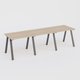 Table Keops Métal 420x120 cm de profondeur et hauteur 109 cm . Plateau épaisseur 25mm.
