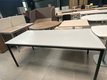 Table 4 pieds 180 x 80 cm, plateau gris piét. anth