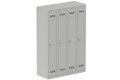 Vestiaire industrie propre 4 portes (fermeture cadenas) H180xL120xP50cm coffre gris clair/ porte(s) gris clair