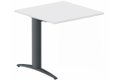 Module composable pied i, L.80xP.80cm, suivant, plateau blanc, structure anthracite, plateau blanc, structure anthracite