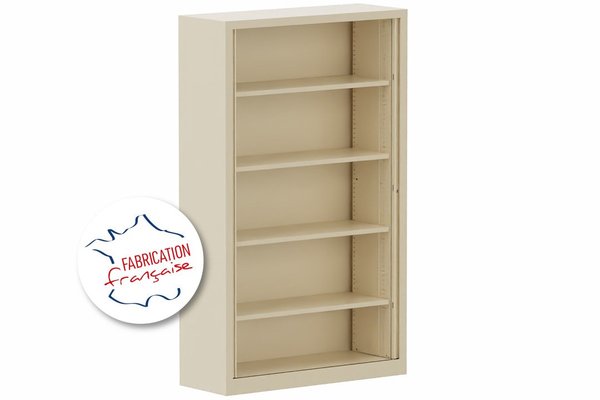 [Pas de famille] - [Pas de sous famille] - Armoire à rideaux H198xL120cm 4 tablettes