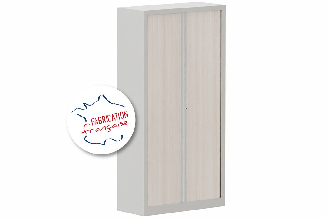 Armoire à rideaux H198xL100cm 4 tablettes