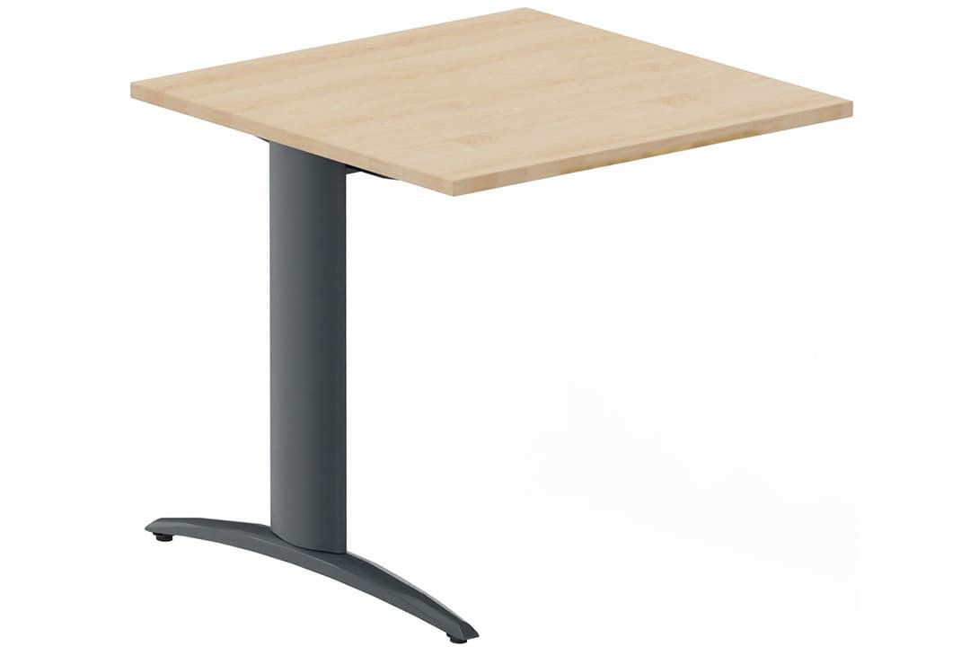 Module composable pied i, L.80xP.80cm, suivant, plateau hêtre, structure anthracite, plateau hêtre, structure anthracite