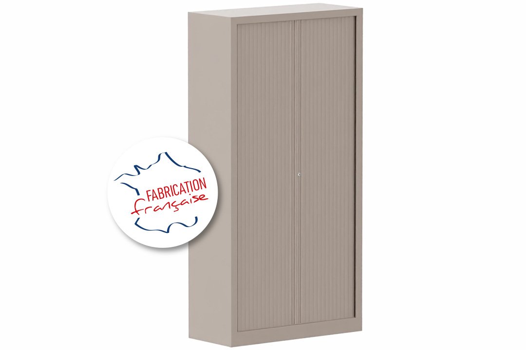 Armoire à rideaux H198xL100cm 4 tablettes