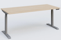 Poste solo 200*80 réglable en hauteur électriquement de 65-130 cm gamme KPro3. Plateau hêtre et piètement alu