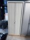 Armoire à rideaux 198 x 80 cm coffre gris clair et rideau gris clair
