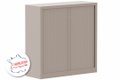 Armoire à rideaux H120xL120cm 2 tablettes