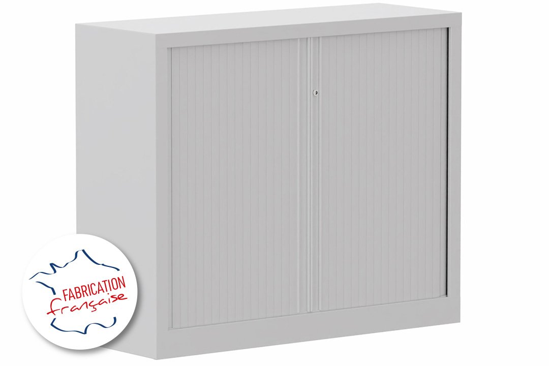 Armoire à rideaux H100xL120cm 2 tablettes