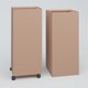 Poubelle 1 Module HT 75 cm la HT 30 cm Prof. 60 cm avec roulettes . Coffre Rose