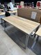 Bureau 160 x 80 + top access plateau chêne naturel et pietement couleur aluminium