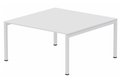 K3 plan carré 145x145cm, plateau blanc, structure blanc