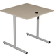 Table HUBBE plateau ép.19 mm mélaminé chant ABS piètement époxy - 80x80 cm - T6