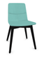 MELODY chaise 4 pieds bois frêne teinté noir