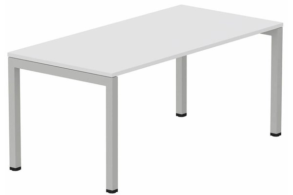 TABLES DE FORMATION - Composables piétement "Arche" - Module départ table composable 140x80cm blanc/ aluminium - sur délai