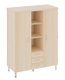 Armoire DANAÉ SIGNATURE 2 portes mélaminé pièt. Époxy - L142xP65xH184 cm - Gris alu RAL 9006
