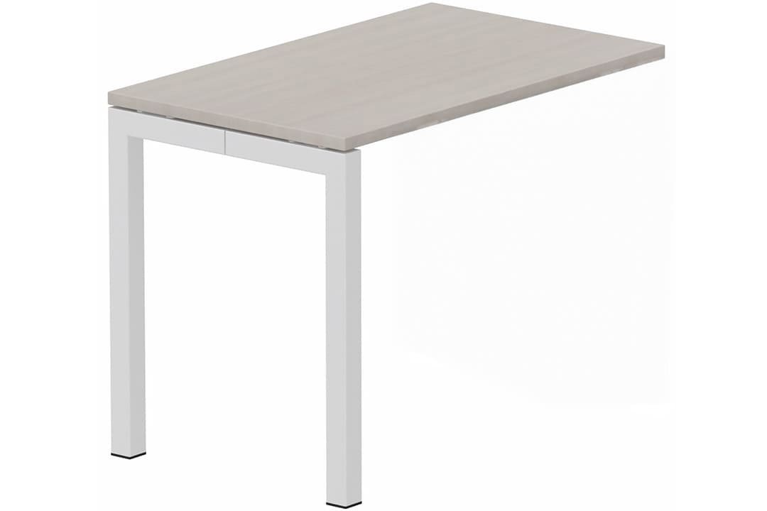 Module composable pied arche L.120xP.60cm, suivant, plateau acacia, structure blanc